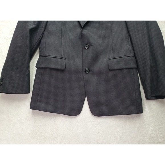 Michael Kors Blazer Jacket Mens Size 12 Dark‎ Gray Blue Single Breasted 2 Button - Picture 3 of 11